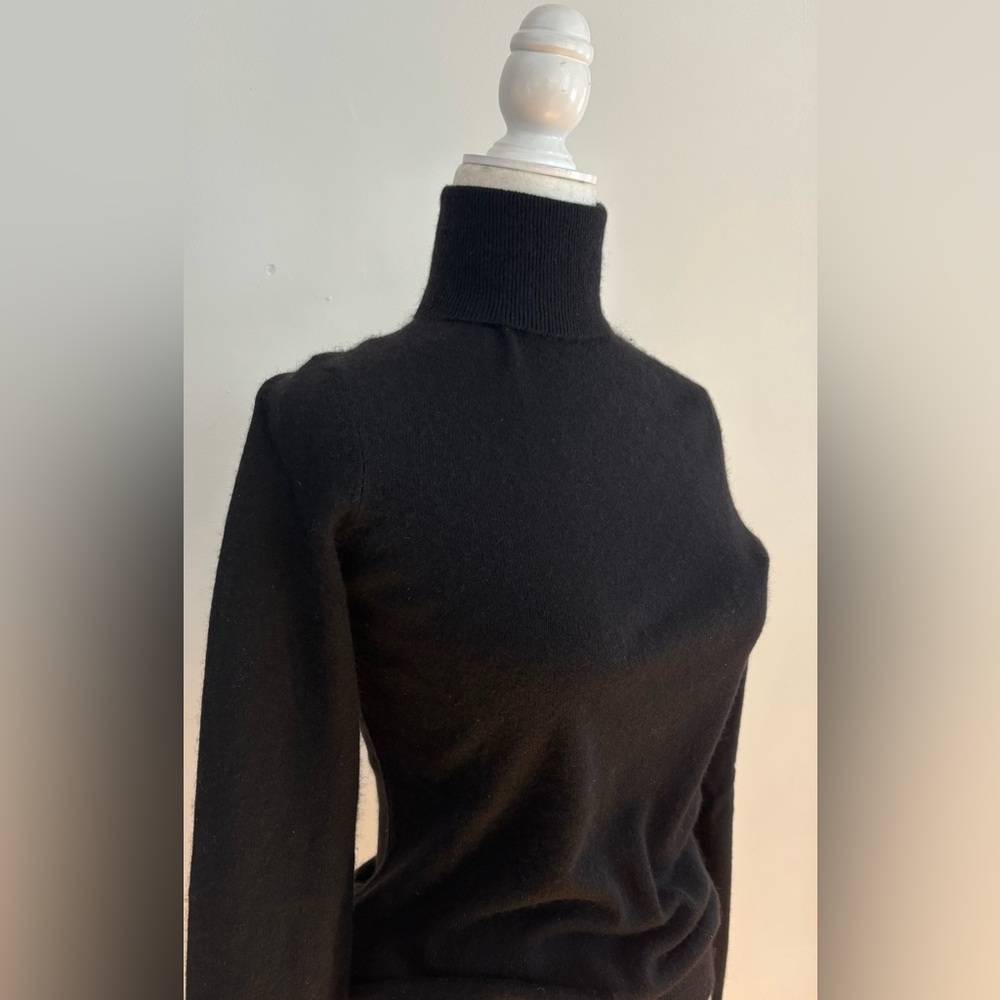 Ralph Lauren Collection Purple Label Cashmere Turtleneck Slim Fit Black Sz Med - Picture 10 of 14